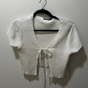 Nasty gal knit ribbed tie top